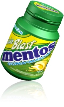 chiclete goma de mascar juice blast mentos