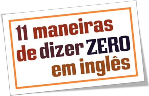 COMO dizer ZERO em INGLÊS! 